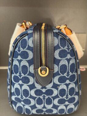 Coach Rowan Satchel Bag In Signature Denim Canvas NWT CY699